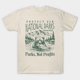 Support National Parks Defund DOGE Parks Not Profits T-Shirt